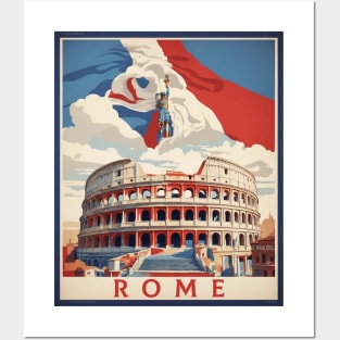 Rome Italy Vintage Tourism Travel Poster Posters and Art